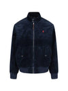 Pony Corduroy Bomber Jacket Navy - POLO RALPH LAUREN - BALAAN 2