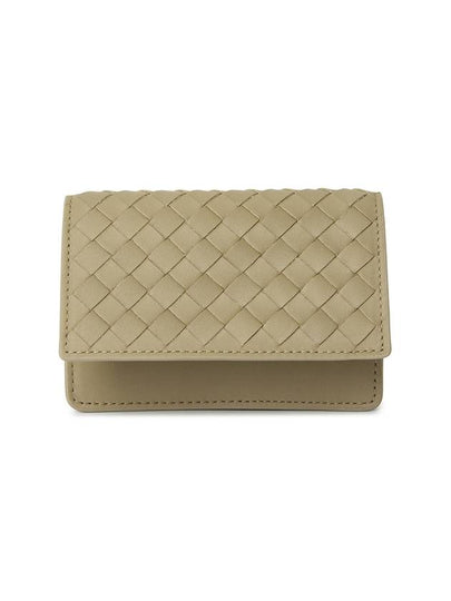 Intrecciato Flap Business Card Wallet Beige - BOTTEGA VENETA - BALAAN 2