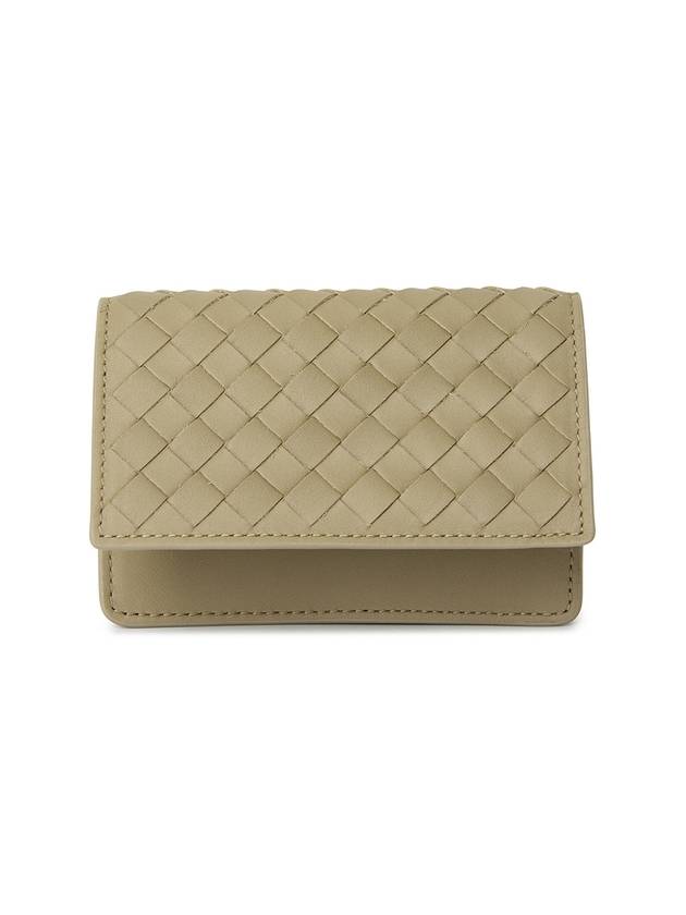 Intrecciato Flap Business Card Wallet Beige - BOTTEGA VENETA - BALAAN 2