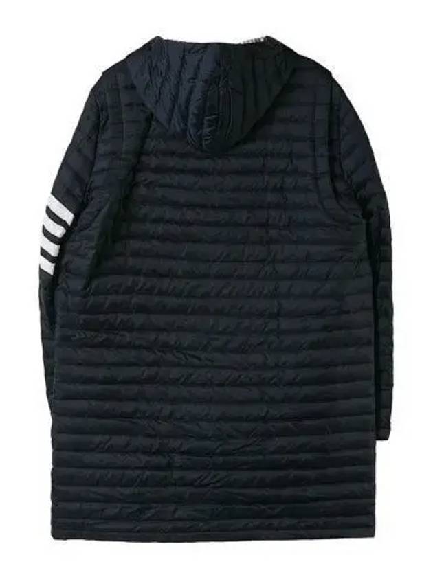 Men's 4 Bar Hooded Padding Navy - THOM BROWNE - BALAAN 3