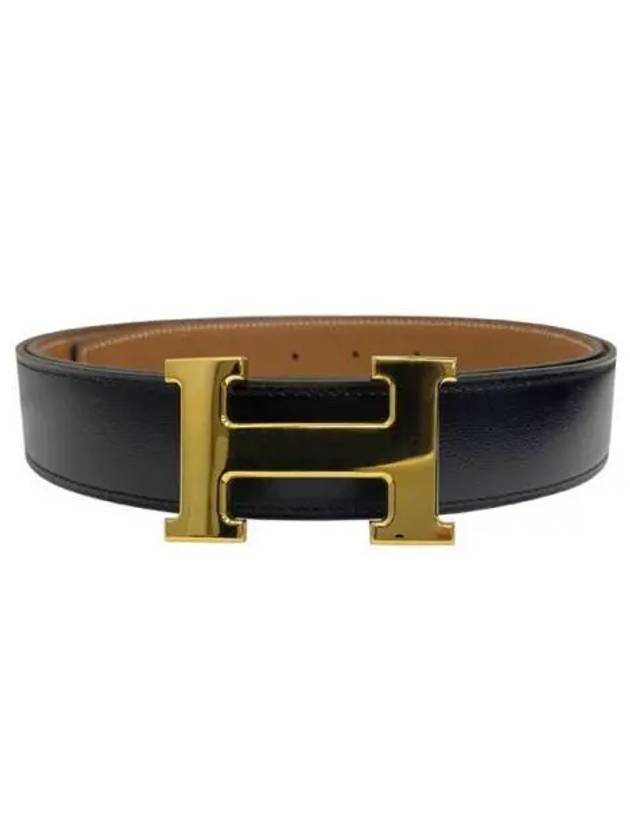 H Gold Buckle Reversible 32mm Leather Belt Noir Gold - HERMES - BALAAN 2