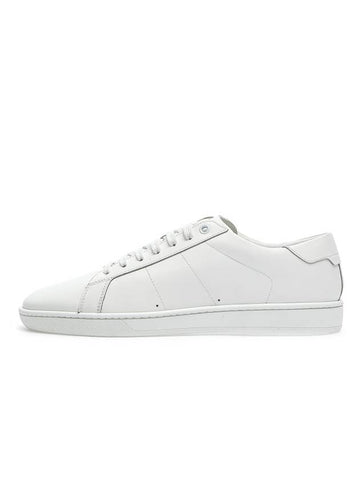 Court Classic Leather Low Top Sneakers White - SAINT LAURENT - BALAAN 1