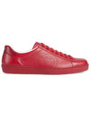 Ace Interlocking G Low Top Sneakers Hibiscus Red - GUCCI - BALAAN 3