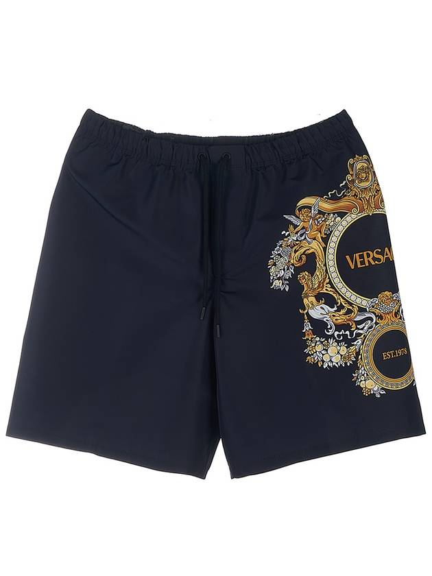 Baroque Printing Swim Shorts Navy - VERSACE - BALAAN 9