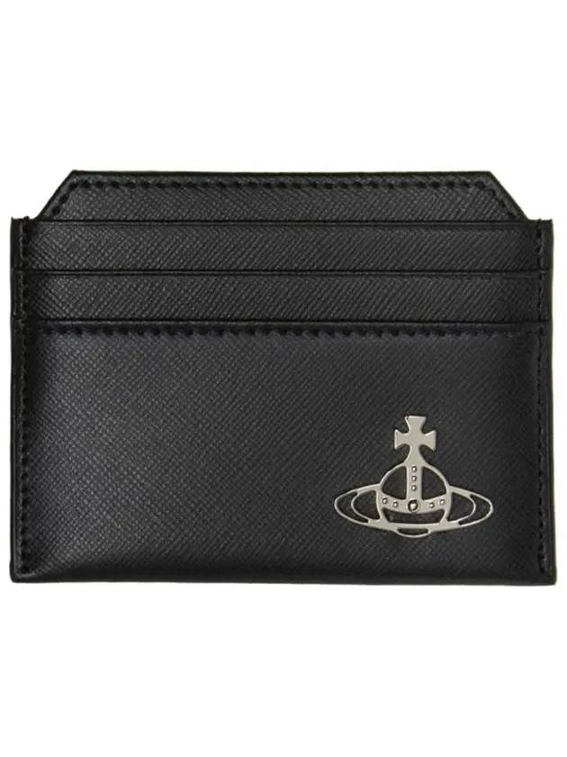 Kent of Logo Saffiano Leather Card Holder 51110022 40187 LA - VIVIENNE WESTWOOD - BALAAN 2