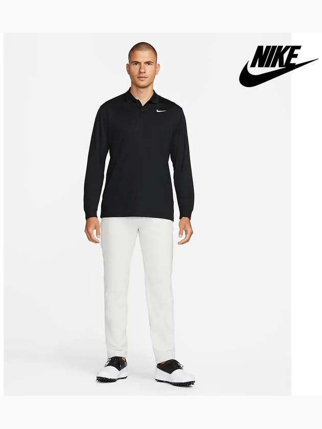 Dri Fit Victory Long Sleeve Polo Shirt Black - NIKE - BALAAN 3