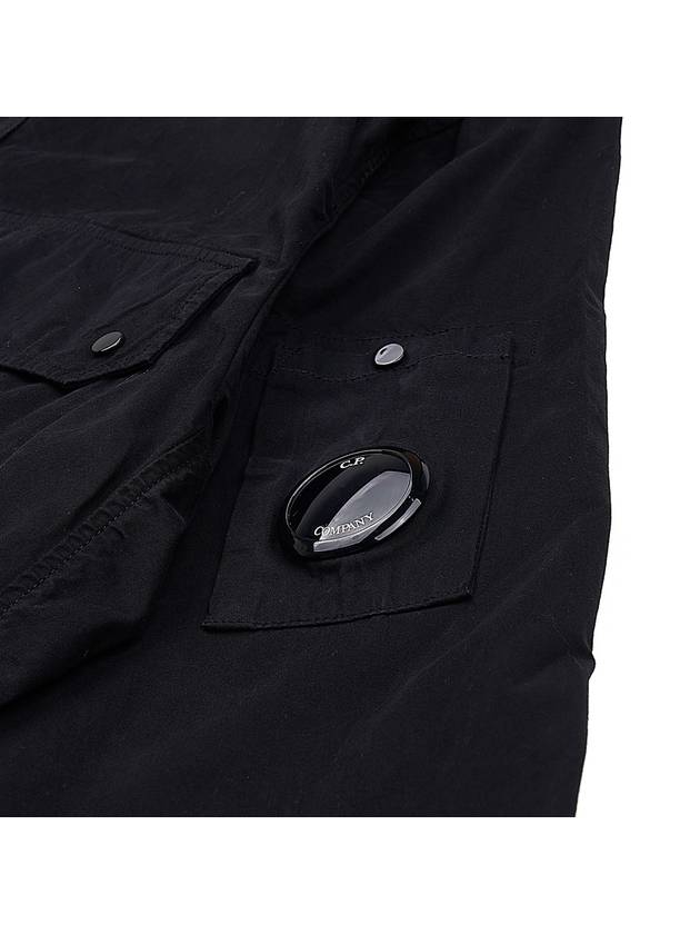 Men's Lens Wappen One Pocket Zip Up Jacket Black - CP COMPANY - BALAAN 9