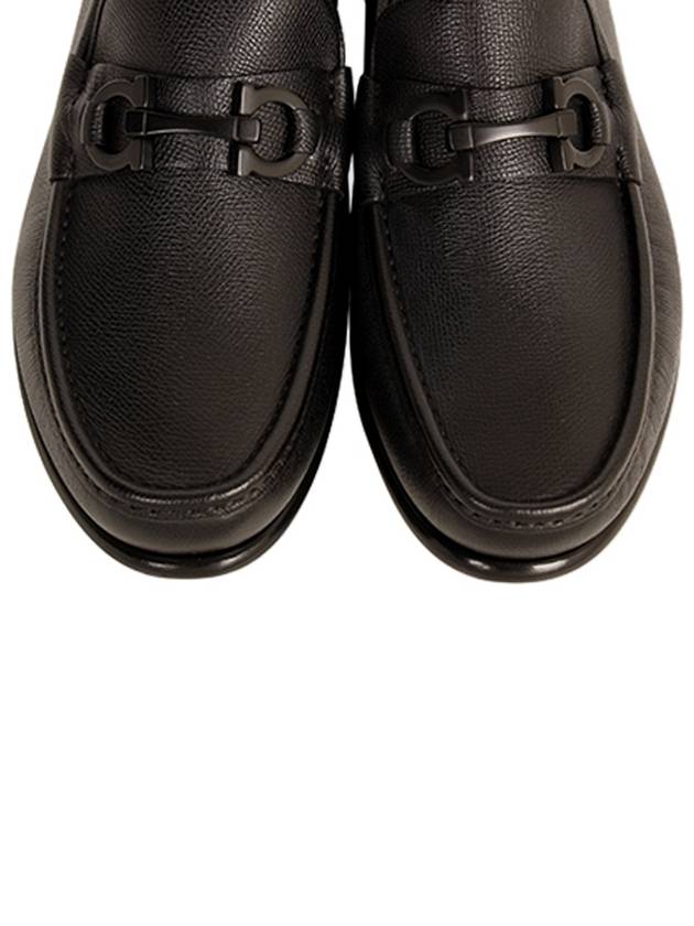 Gancini Bit Leather Moccasin Loafers Black - SALVATORE FERRAGAMO - BALAAN 7