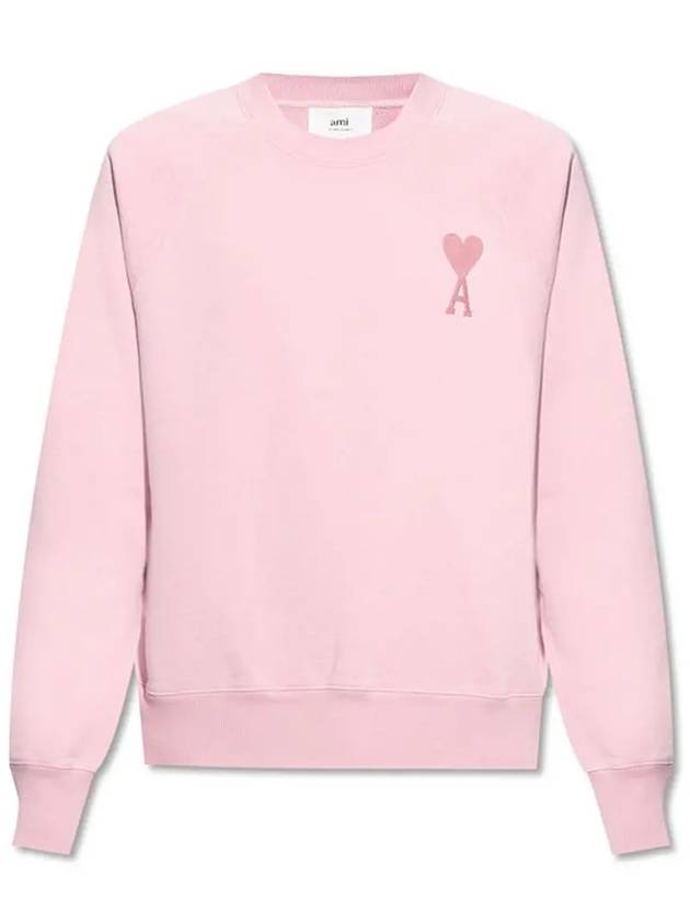 Heart Logo Overfit Sweatshirt Pink - AMI - BALAAN 3