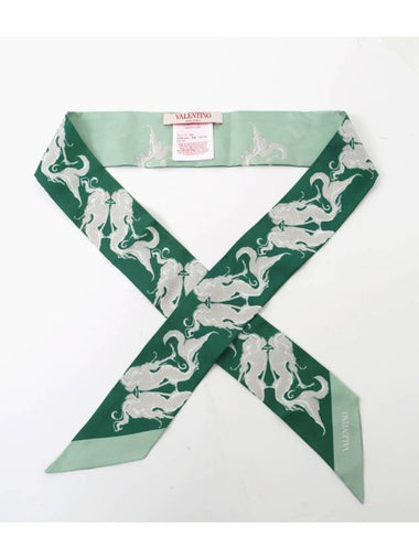 Metamorphosis Siren Silk Scarf Green - VALENTINO - BALAAN 1