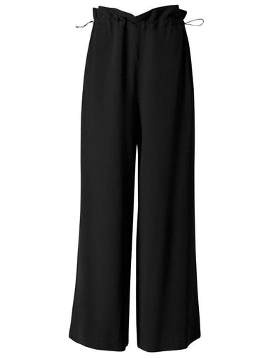 Flare Wide Pants Black - AMI - BALAAN 1