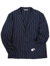 Italian striped linen summer blazer AJK105 - IKALOOOK - BALAAN 2