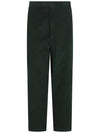 Men's Corduroy Straight Pants Dark Green - THOM BROWNE - BALAAN 1