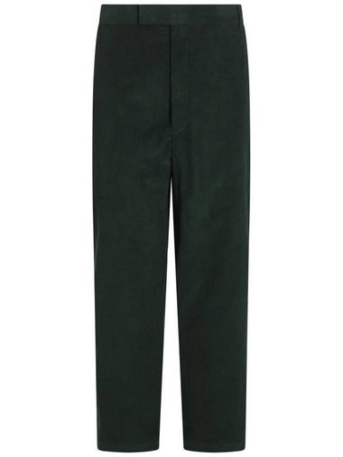 Men's Corduroy Straight Pants Dark Green - THOM BROWNE - BALAAN 1