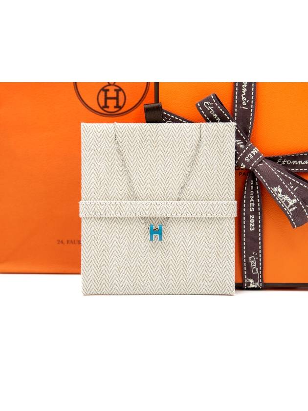 Mini Pop H Pendant Necklace Silver - HERMES - BALAAN 3