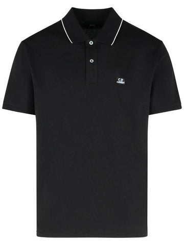 C.P. Company Black Cotton Polo Shirt - CP COMPANY - BALAAN 1