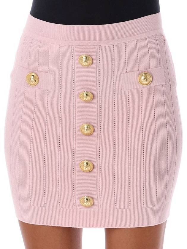 Balmain Knit Skirt With Buttons - BALMAIN - BALAAN 3