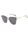 Eyewear Round Sunglasses Gold Grey - CALVIN KLEIN - BALAAN 1