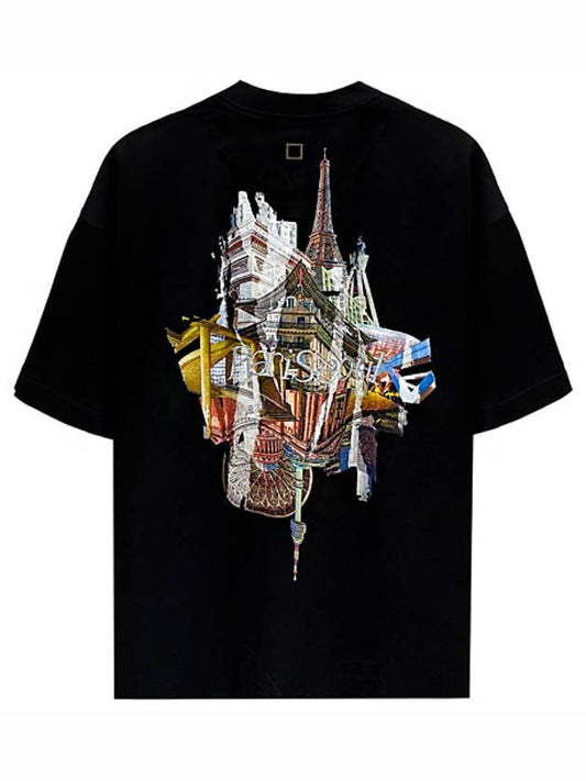 W243TS09718B City Graphic T Shirt Black Men s TEO - WOOYOUNGMI - BALAAN 1