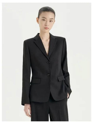 Women s Linen Viscose Single Slim Blazer Black Domestic Product GM0024041513495 - THEORY - BALAAN 1