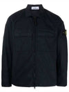 Wappen Patch Double Pocket Cotton Zip-Up Jacket Dark Navy - STONE ISLAND - BALAAN 2