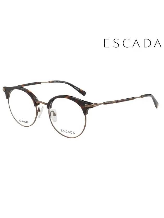 Glasses Frame VES A88F 0752 Round Titanium Men Women - ESCADA - BALAAN 1