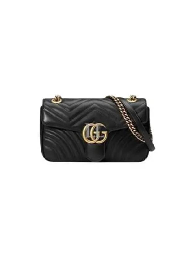 GG Marmont Matelasse Small Shoulder Bag Black - GUCCI - BALAAN 2