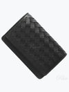 Intrecciato Leather Card Wallet Black - BOTTEGA VENETA - BALAAN 2