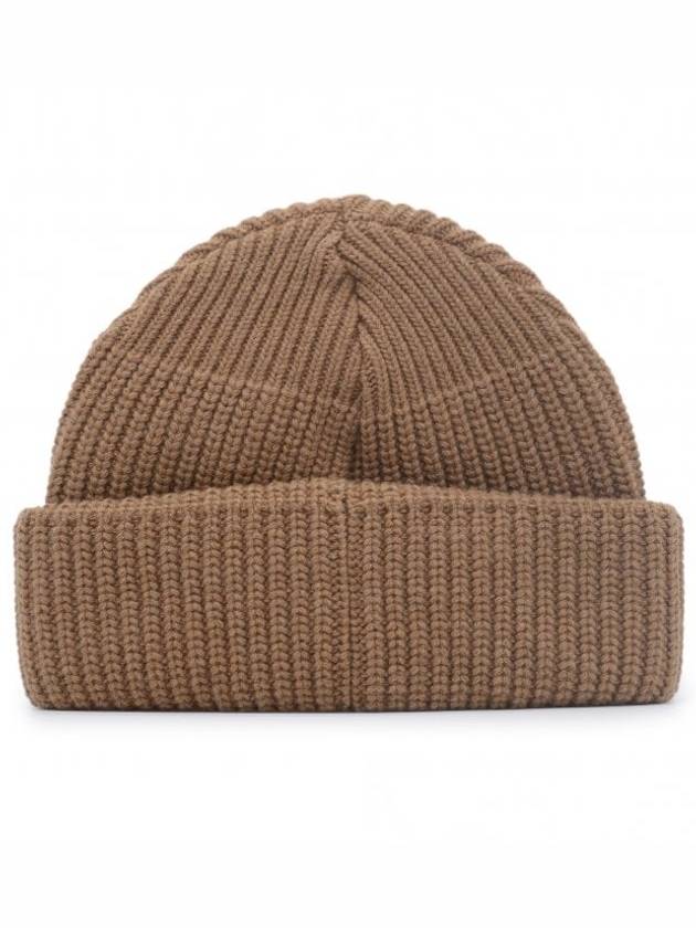 ORB Embroidered Logo Ribbed Knit Beanie Camel - VIVIENNE WESTWOOD - BALAAN 4