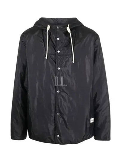 Press-Stud Fastened Hooded Jacket Navy - JIL SANDER - BALAAN 2