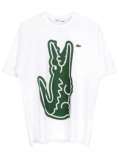 Crocodile Print Short Sleeve T-Shirt White - COMME DES GARCONS - BALAAN 2