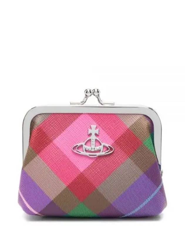 Saffiano Frame Coin Wallet Candy Tartan - VIVIENNE WESTWOOD - BALAAN 2