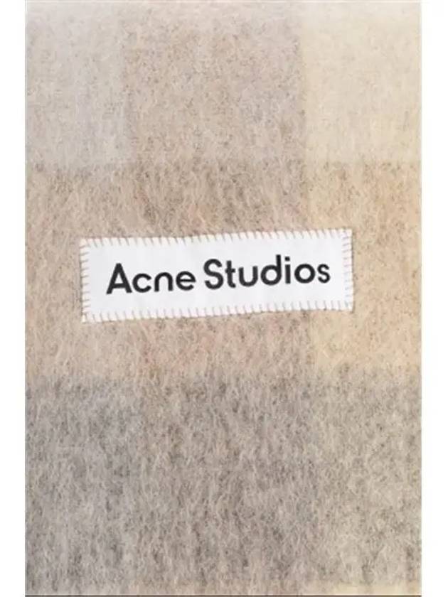 Check Mohair Muffler Vanilla Beige Lavender - ACNE STUDIOS - BALAAN 5