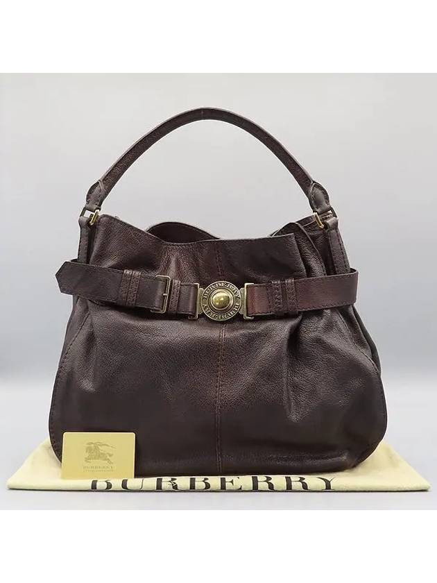 Dark brown shoulder bag - BURBERRY - BALAAN 1