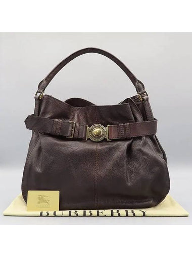 Dark brown shoulder bag - BURBERRY - BALAAN 1