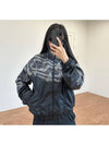 Icon Crush Swoosh Print Zip-Up Jacket Black Charcoal - NIKE - BALAAN 3