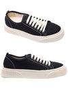 Canvas Low-Top Sneakers Black - AMI - BALAAN 3