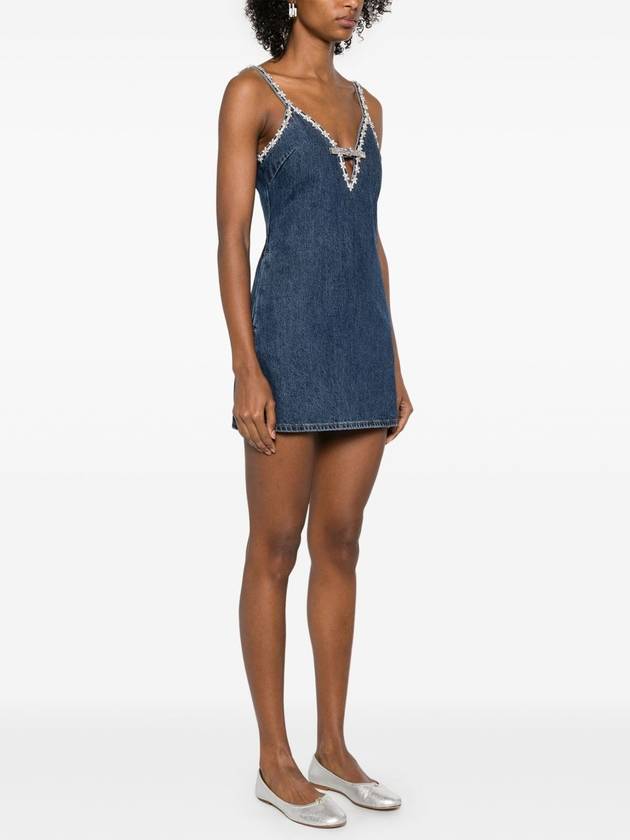 Denim strappy short dress blue - SELF PORTRAIT - BALAAN 4