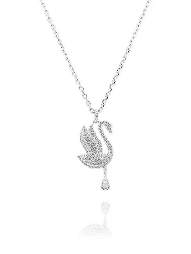 Iconic Swan Crystal Pendant Necklace Silver - SWAROVSKI - BALAAN 2