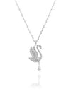 Iconic Swan Crystal Pendant Necklace Silver - SWAROVSKI - BALAAN 3