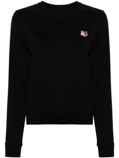 Fox Head Patch Regular Sweatshirt Black - MAISON KITSUNE - BALAAN 2