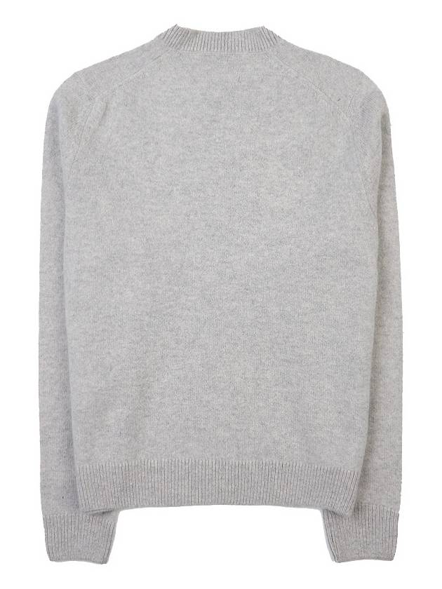 Baby Fox Patch Regular Knit Top Light Grey Melange - MAISON KITSUNE - BALAAN 3