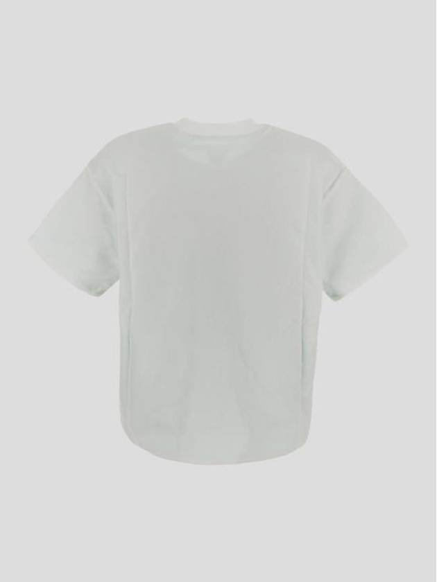 Double Layer Cotton Short Sleeve T-Shirt Light Blue - BOTTEGA VENETA - BALAAN 3