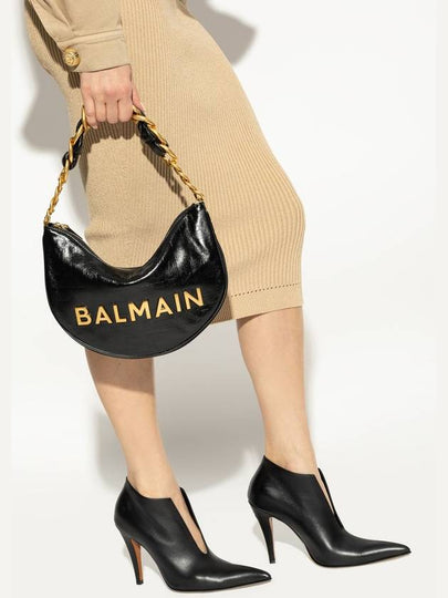 Balmain Shoulder Bag 1945 Soft Moon, Women's, Black - BALMAIN - BALAAN 2