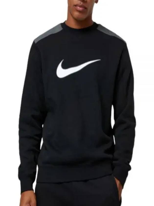 Sportswear Fleece Crew Neck Sweatshirt Black - NIKE - BALAAN 2