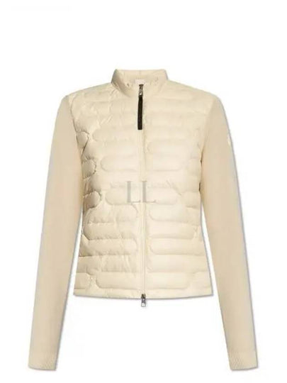 Women's Padded Cotton Zip-Up Cardigan White - MONCLER - BALAAN 2