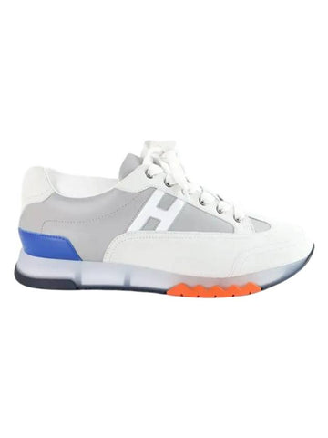 Trail Low Top Sneakers White Grey - HERMES - BALAAN 1