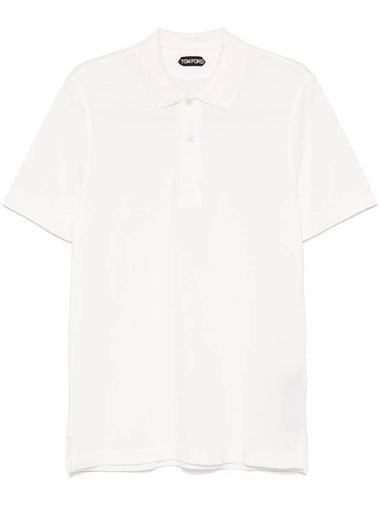 Tom Ford Lyocell Pique Polo Clothing - TOM FORD - BALAAN 1