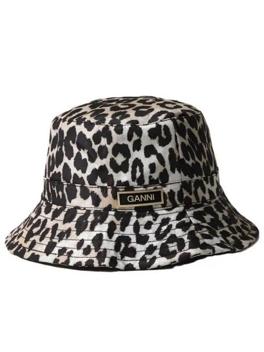 Leopard Print Bucket Hat - GANNI - BALAAN 2