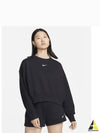 Phoenix Fleece Oversized Crew Neck Sweatshirt Black - NIKE - BALAAN 2